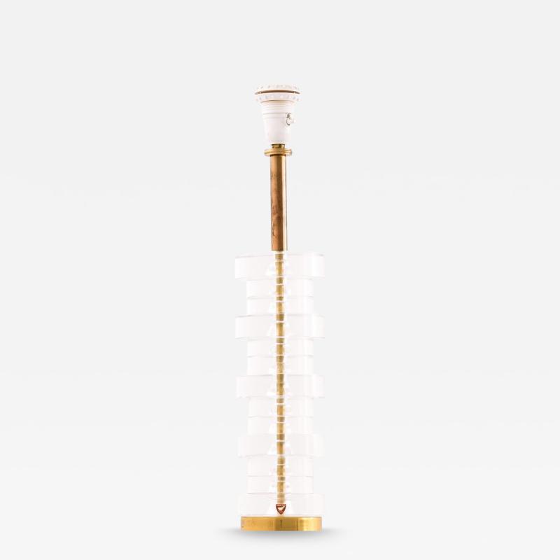 Carl Fagerlund Table Lamp in Brass and Glass by Carl Fagerlund 1960s