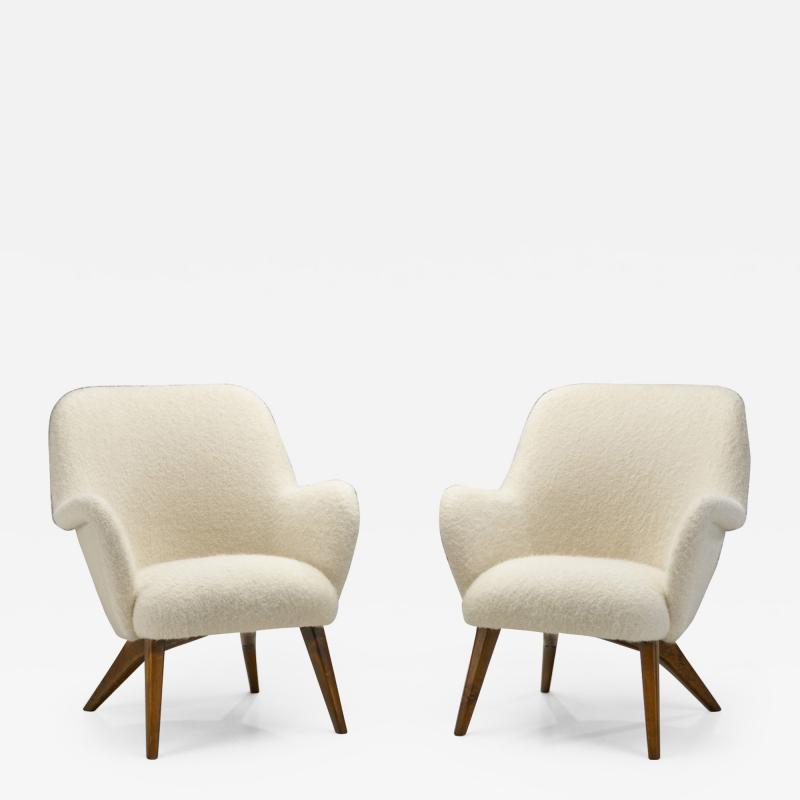 Carl Gustav Hiort af Orn s Carl Gustaf Hiort af Orn s Pedro Armchairs in Sheepskin by Carl Gustaf Hiort af Orn s Finland 1950s