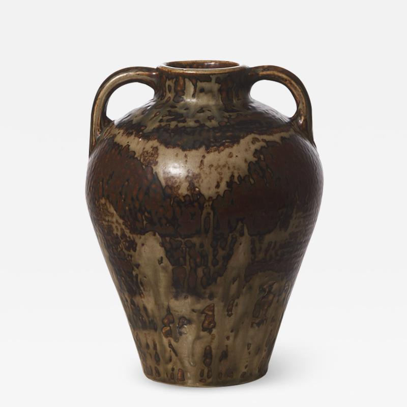 Carl Halier Large amphora form vase with Sung glaze by Carl Halier