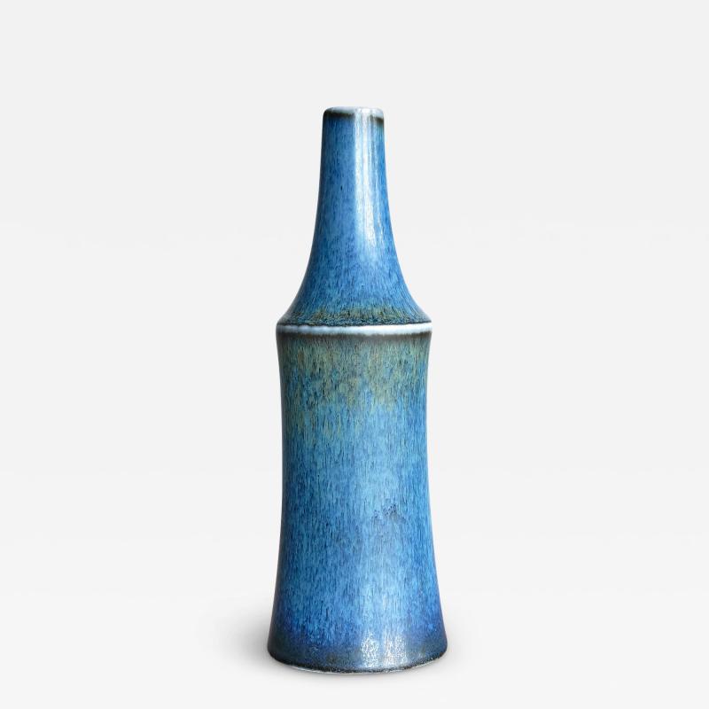 Carl Harry St lhane Rare Carl Harry St lhane Blue Stoneware Vase in Harfur Glaze R rstrand 1950s