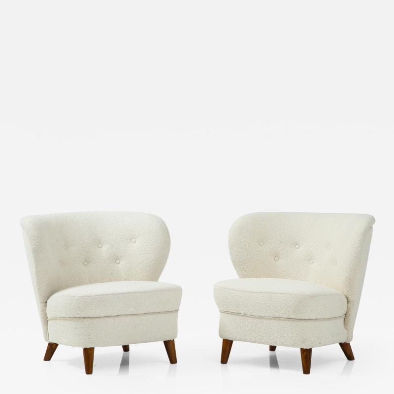 Carl Johan Boman A Pair of Carl Johan Boman Club Chairs Finland Circa 1940s