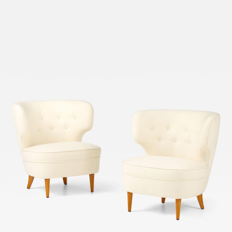 Carl Johan Boman A Pair of Carl Johan Boman Club Chairs Finland Circa 1940s