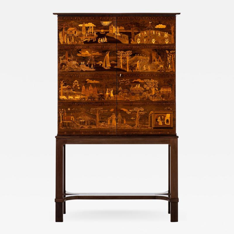 Carl Malmsten Master Cabinet Model The Four Ages Produced by David Blomberg in Sweden