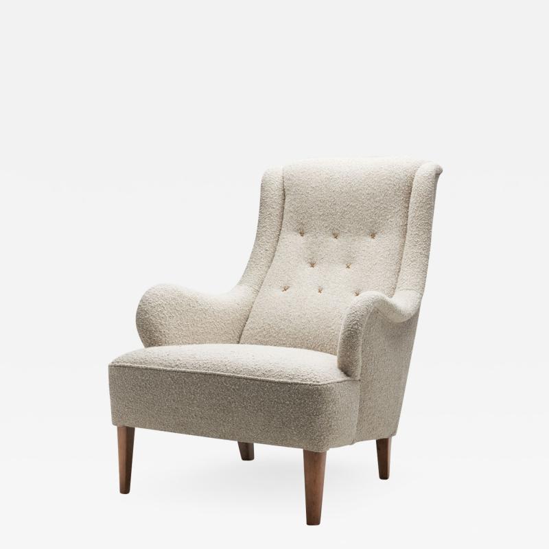 Carl Malmsten Oskar Armchair by Carl Malmsten for O H Sj gren Sweden 1930s