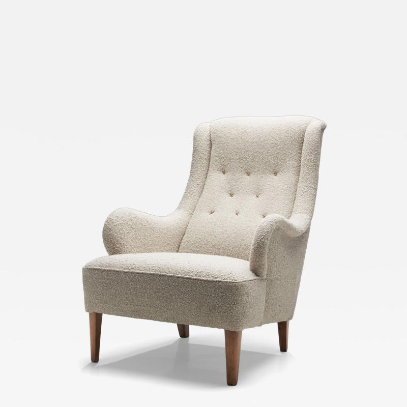 Carl Malmsten Oskar Armchair by Carl Malmsten for O H Sj gren Sweden 1930s