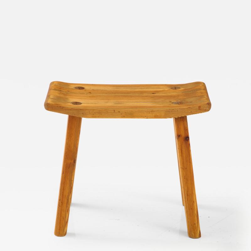 Carl Malmsten Swedish pine stool Circa 1960s