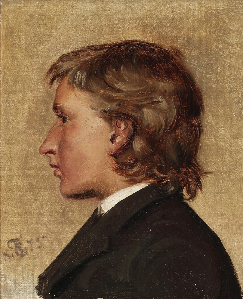 Carl Thomsen Carl Thomsen c1875 dated portrait young man
