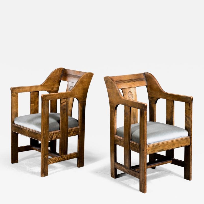 Carl Westman Pair of Carl Westman Art Nouveau armchairs