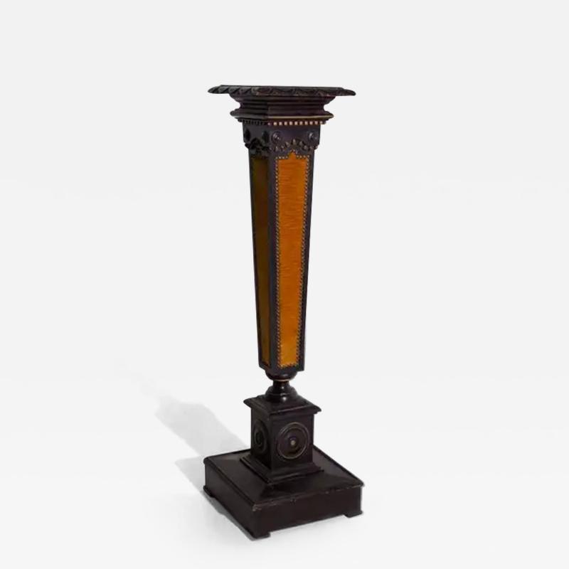 Carlo Bugatti Carlo Bugatti Attr Rare Italian Pedestal in velvet