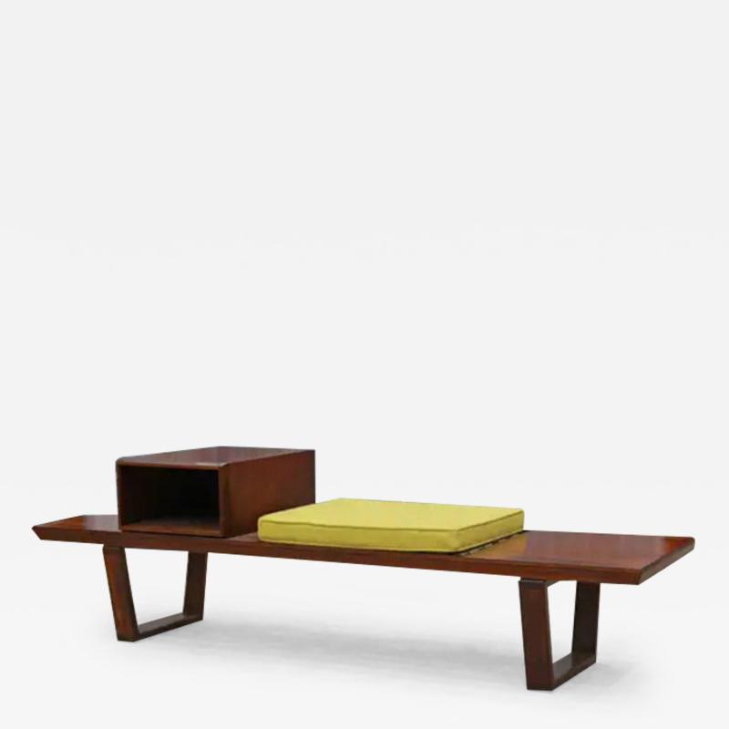 Carlo Hauner Brazilian Modern Bench in Hardwood by Carlo Hauner for Forma Brazil c 1950