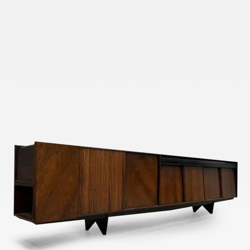 Carlo Hauner Mid Century Modern 11 5 Credenza in Hardwood Carlo Hauner Martin Eisler