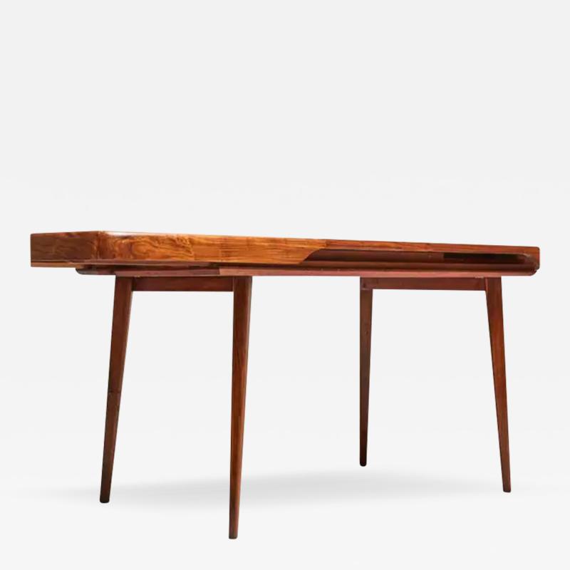 Carlo Hauner Mid Century Modern Dining Table in Caviuna Hardwood by Carlo Hauner 1950s Brazil