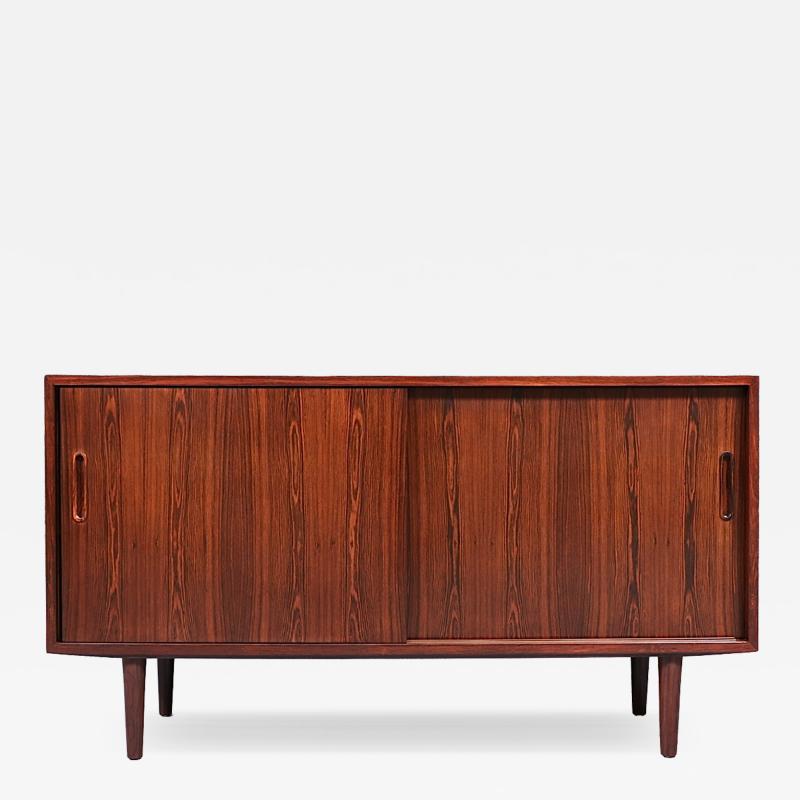 Carlo Jensen Danish Modern Rosewood Credenza w Sliding Doors by Carlo Jensen