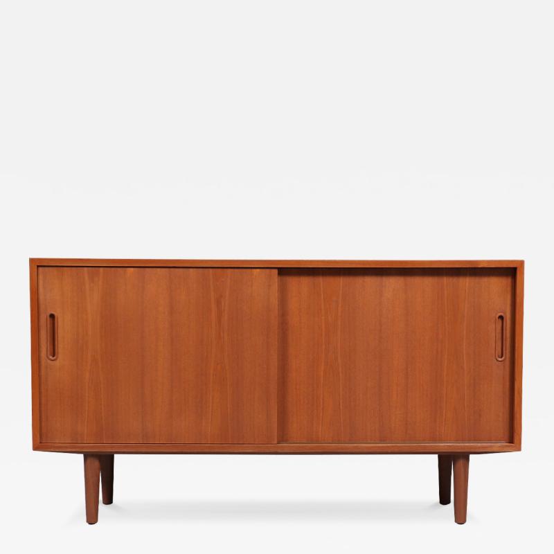 Carlo Jensen Danish Modern Teak Credenza by Carlos Jensen for Hundevad Co 