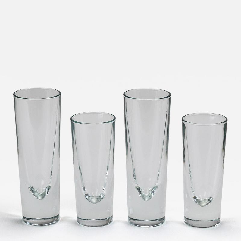 Carlo Moretti 14 Carlo Moretti Solid Aperitif Bar Bullet Drinking Glasses Italy 1970s