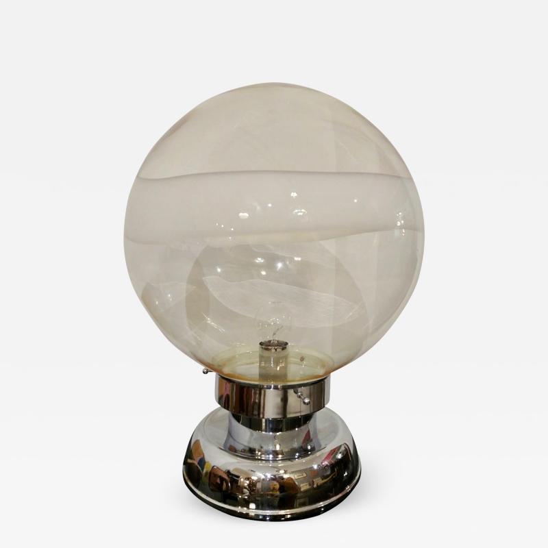 Carlo Nason Carlo Nason Handblown Murano Glass Sphere Table Lamp for Mazzega Italy 1960s