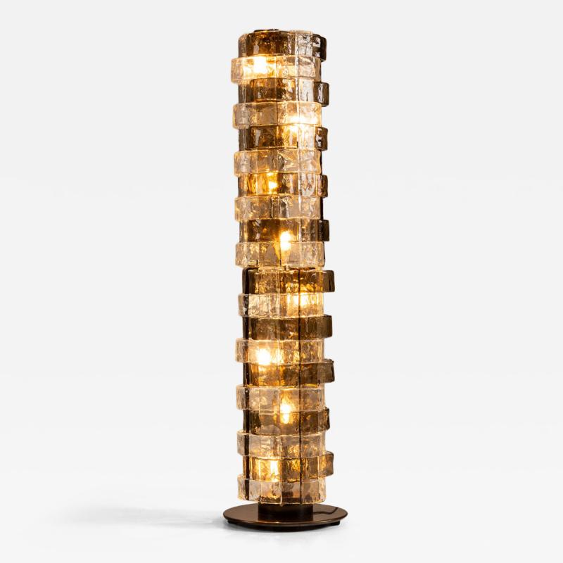 Carlo Nason Carlo Nason LT 378 Floorlamp Mixed Cristal and Tobacco Glass for Mazzega Italy