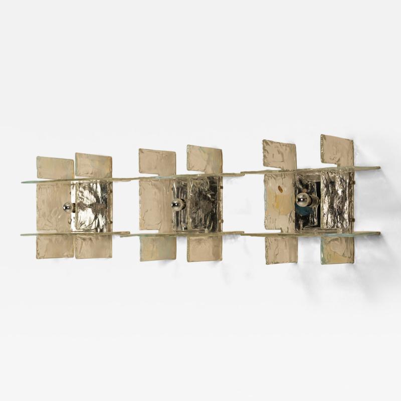 Carlo Nason Carlo Nason Set of Three LP 256 Mazzega Wall or Ceiling Lights Italy 1970s