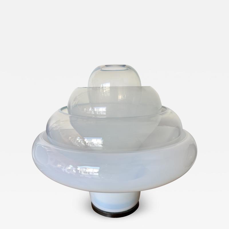 Carlo Nason Lotus Lamp LT305 Murano Glass and Metal by Carlo Nason for Mazzega Italy 1970s