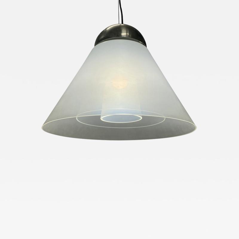Carlo Nason Milk Glass Pendant by Carlo Nason for Mazzega Venice 1970s