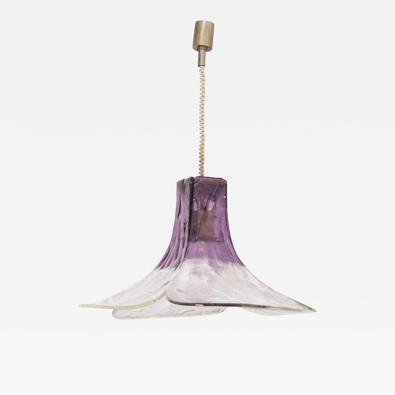 Carlo Nason Pendant Lamp by Carlo Nason for Mazzega in Rare Purple Murano