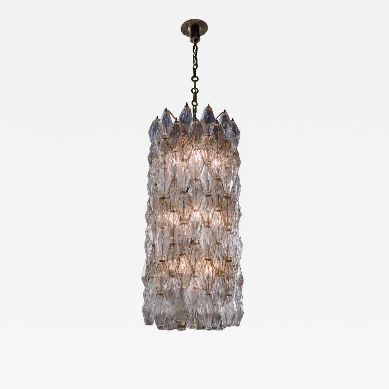 Carlo Scarpa Carlo Scarpa Venini custom made Poliedri glass chandelier Italy 1977