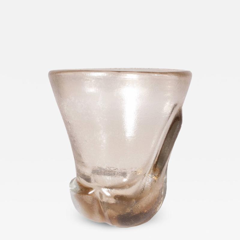 Carlo Scarpa Corroso a Relievi Art Glass Vase by Carlo Scarpa