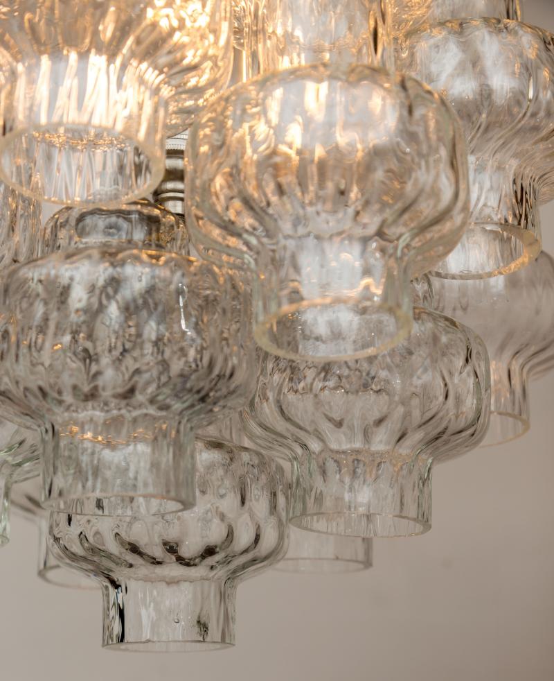Carlo Scarpa - Italian Mid Century Three Tiered Ceiling Light By Carlo ...