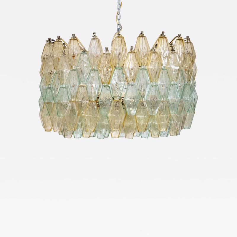 Carlo Scarpa Original Glass Poliedri Chandelier by Carlo Scarpa for Venini Italy c 1960