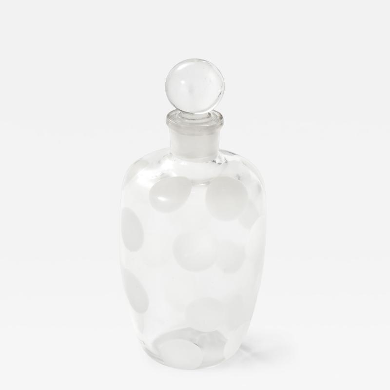Carlo Scarpa Rare Murano Crystal Glass Bottle with Stopper by Carlo Scarpa
