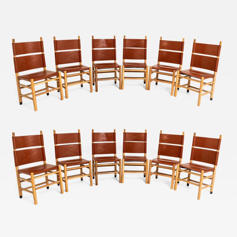 Carlo Scarpa SET OF TWELVE CARLO SCARPA KENTUCKY CHAIRS