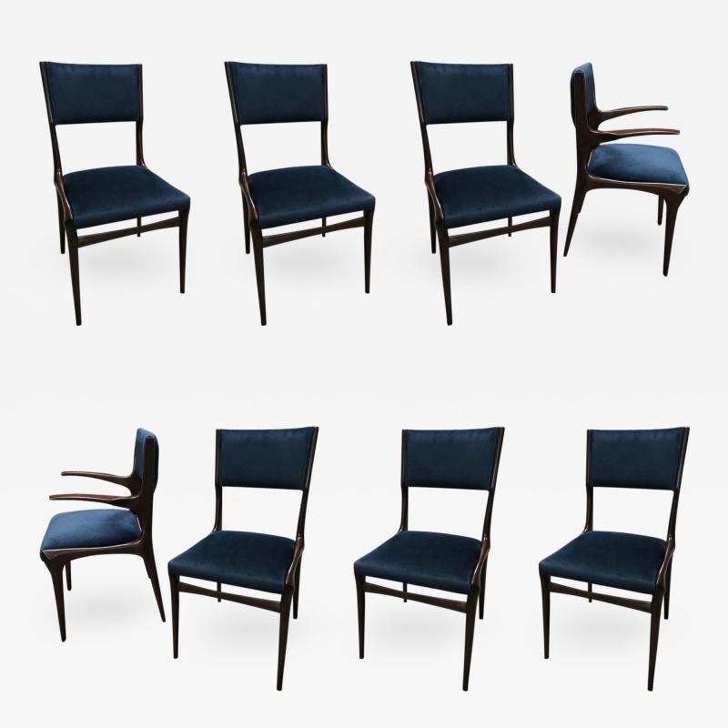 Carlo de Carli Carlo de Carli Chairs Set of Eight Including Two Chairs with Armrest 1951