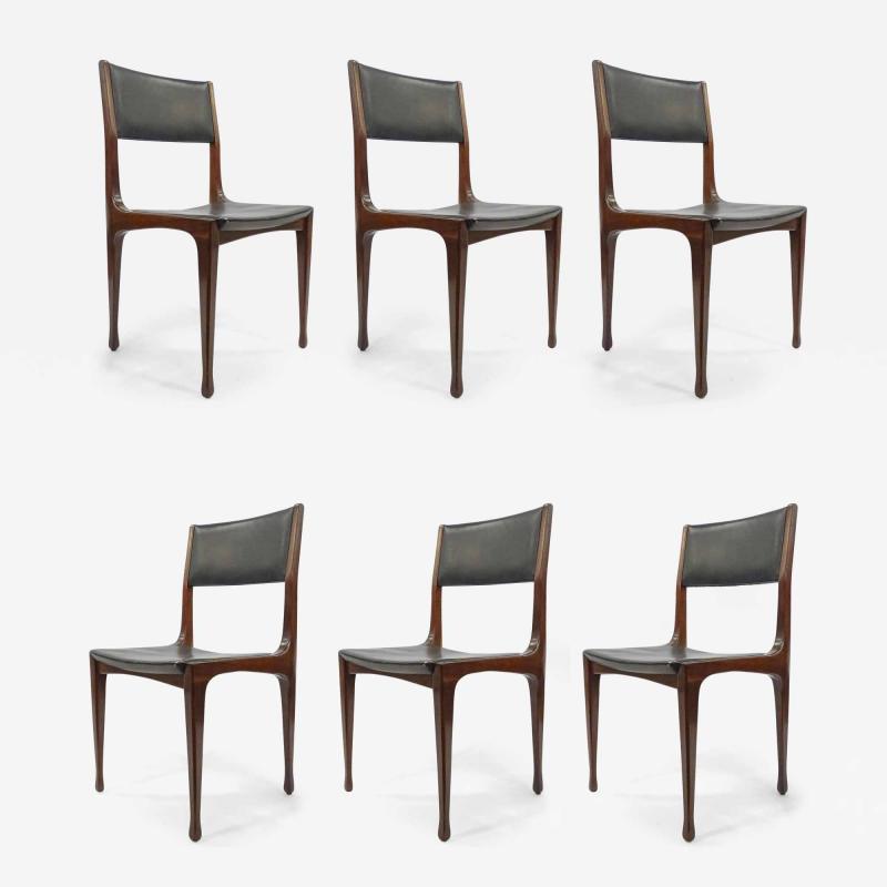 Carlo de Carli Carlo di Carli Carlo De Carli set of six dining chairs for Cassina Italy 1958