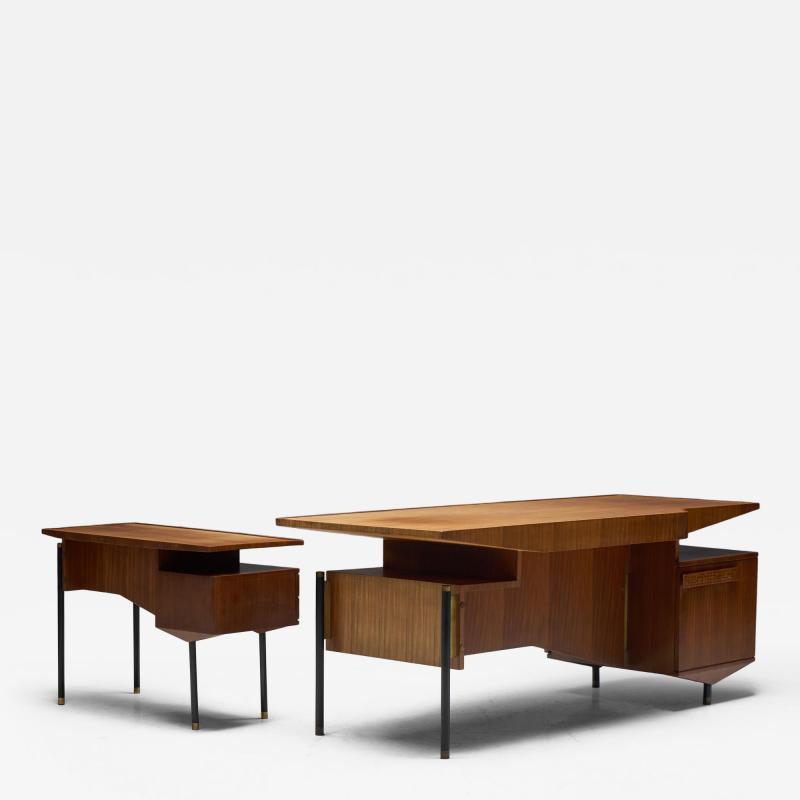 Carlo de Carli Carlo di Carli Pair of Sculptural Desks in the Style of Carlo De Carli Italy 1960s