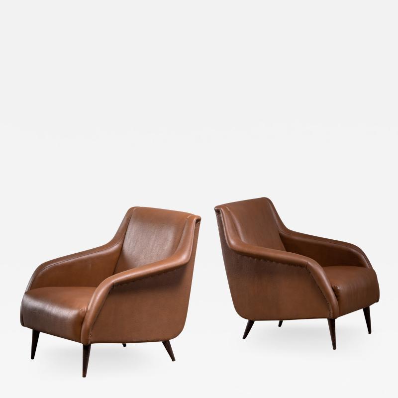 Carlo de Carli Carlo di Carli Pair of model 802 armchairs by Carlo de Carli for Cassina