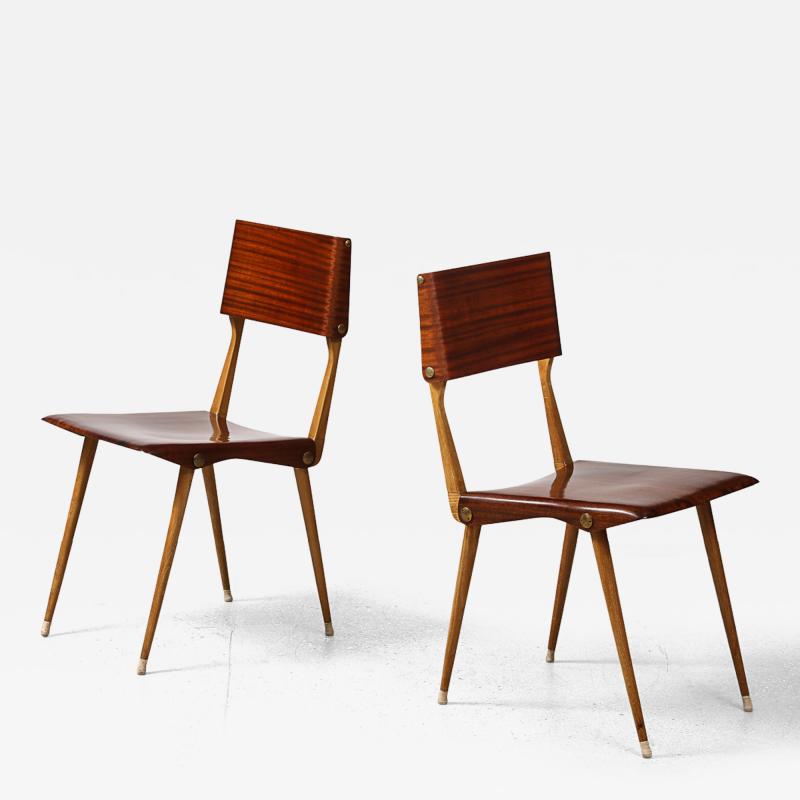 Carlo de Carli Carlo di Carli Rare 638 Side Chairs by Carlo De Carli