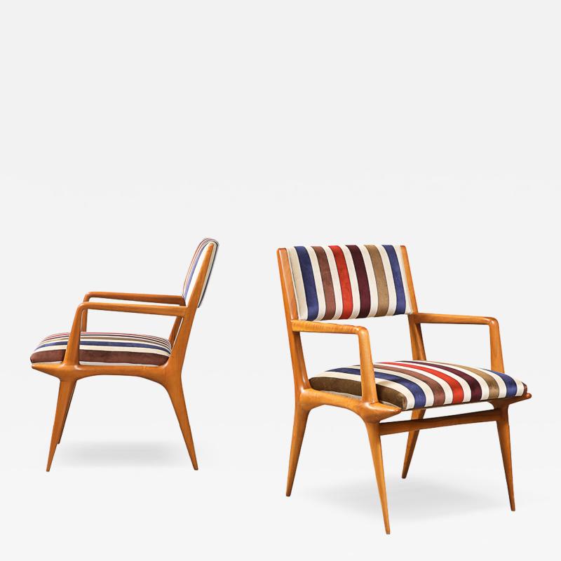 Carlo de Carli Carlo di Carli Rare Pair of Armchairs by Carlo De Carli