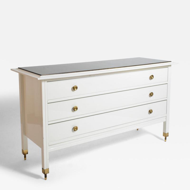 Carlo de Carli white lacquered chest of drawers 1960s 