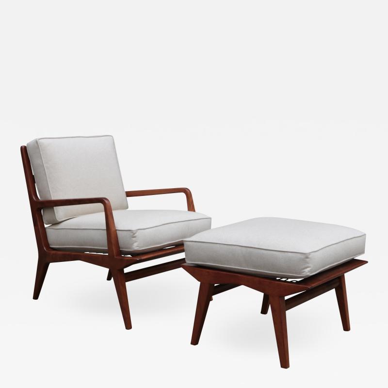 Carlo di Carli Mid Century Modern Lounge Chair and Ottoman