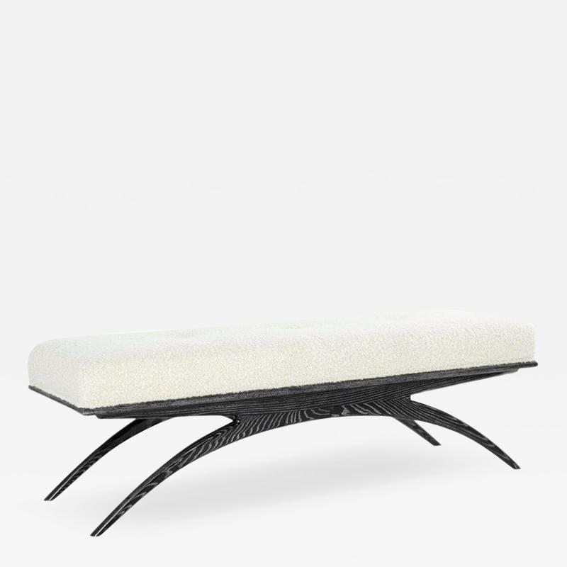 Carlos Solano Granda Convex Bench in Black Ceruse by Stamford Modern