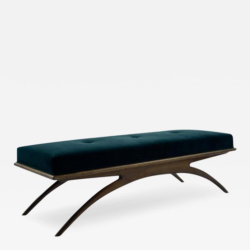 Carlos Solano Granda Convex Bench in Special Walnut by Stamford Modern