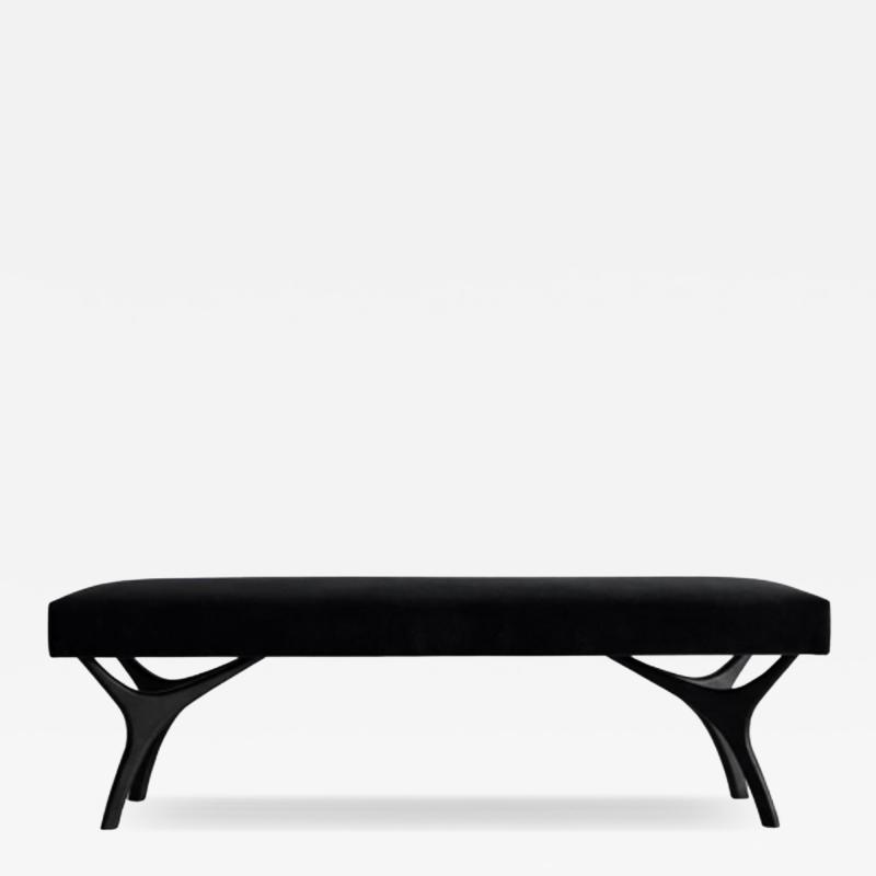 Carlos Solano Granda Crescent Bench Series 60 in Blackout Oak by Stamford Modern