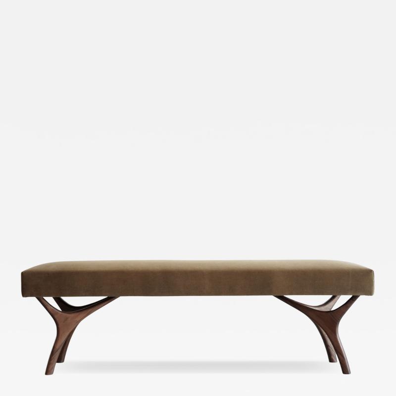 Carlos Solano Granda Crescent Bench Series 60 in Natural Walnut by Stamford Modern
