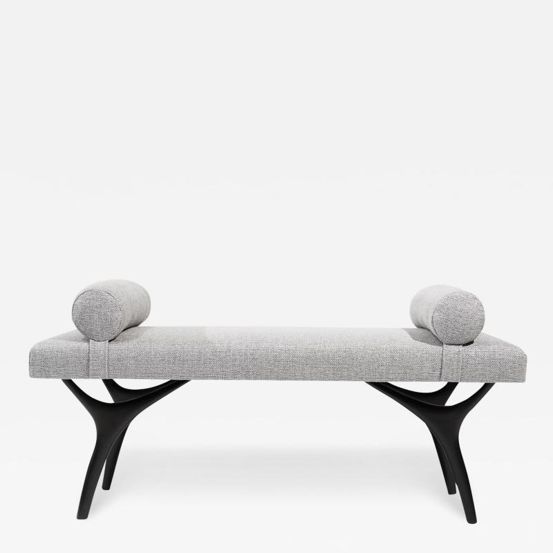 Carlos Solano Granda Crescent Bench in ORB with Dual Bolster Pillows