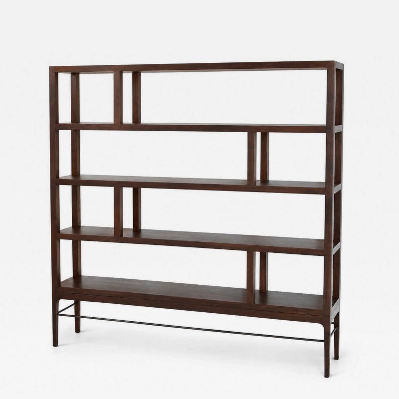 Carlos Solano Granda Linear Bookcase in Espresso Walnut by Stamford Modern