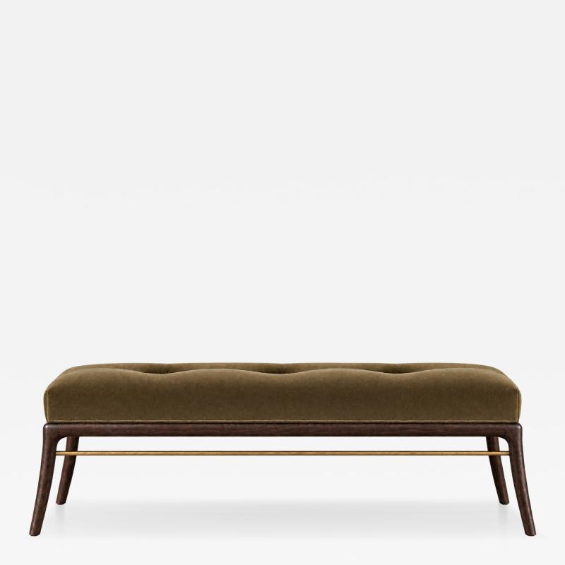 Carlos Solano Granda Sabre Leg Bench Series 60 in Espresso Walnut by Stamford Modern