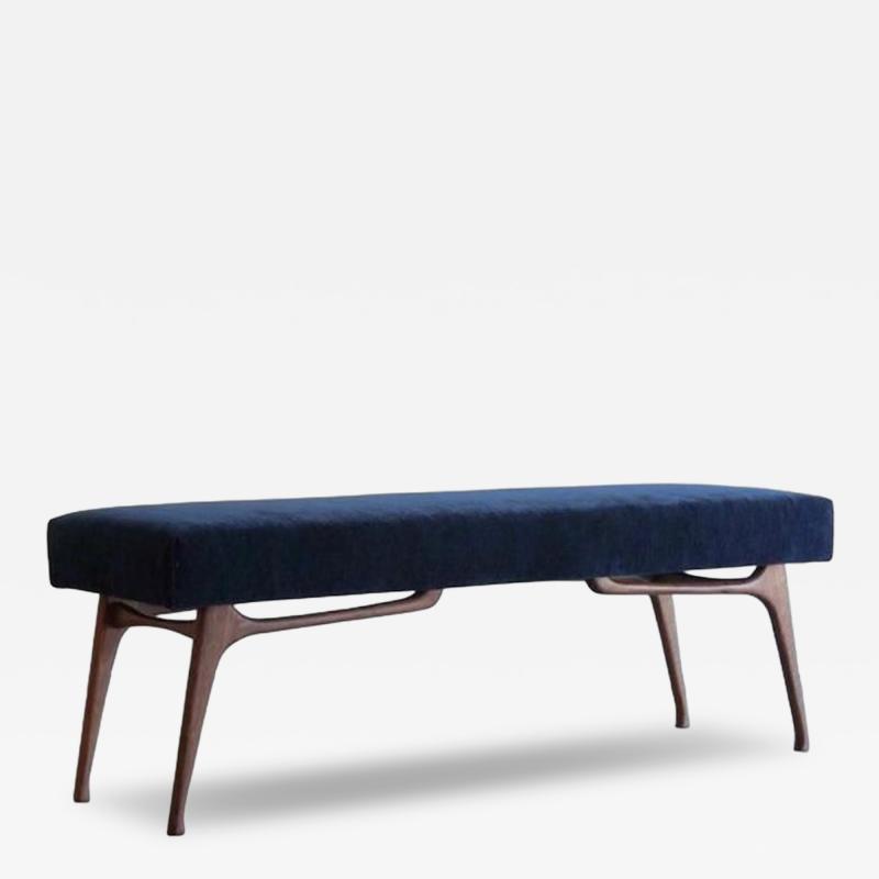 Carlos Solano Granda Sculptural ICO Bench Series 54 in Natural Walnut by Stamford Modern