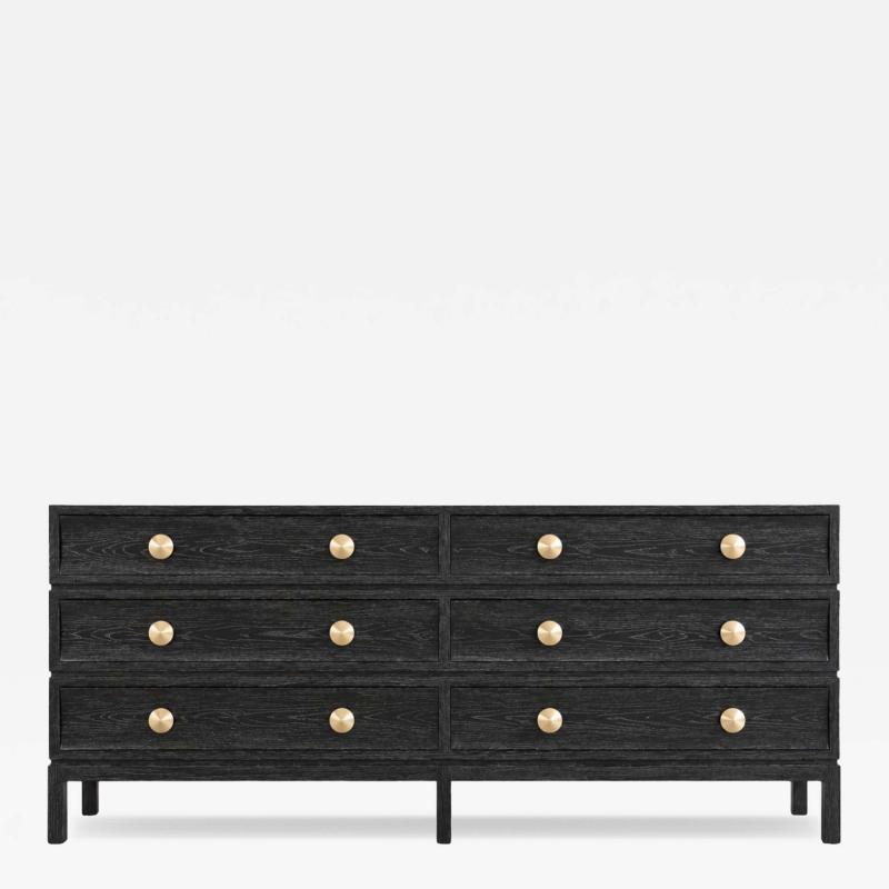 Carlos Solano Granda Stacked Dresser in Black Ceruse Oak by Stamford Modern