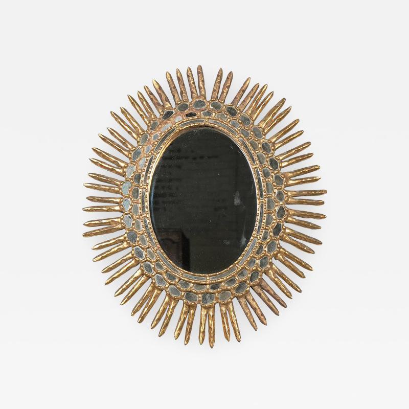 Carlyle Collective Vintage Spanish Oval Giltwood Sunburst Mirror