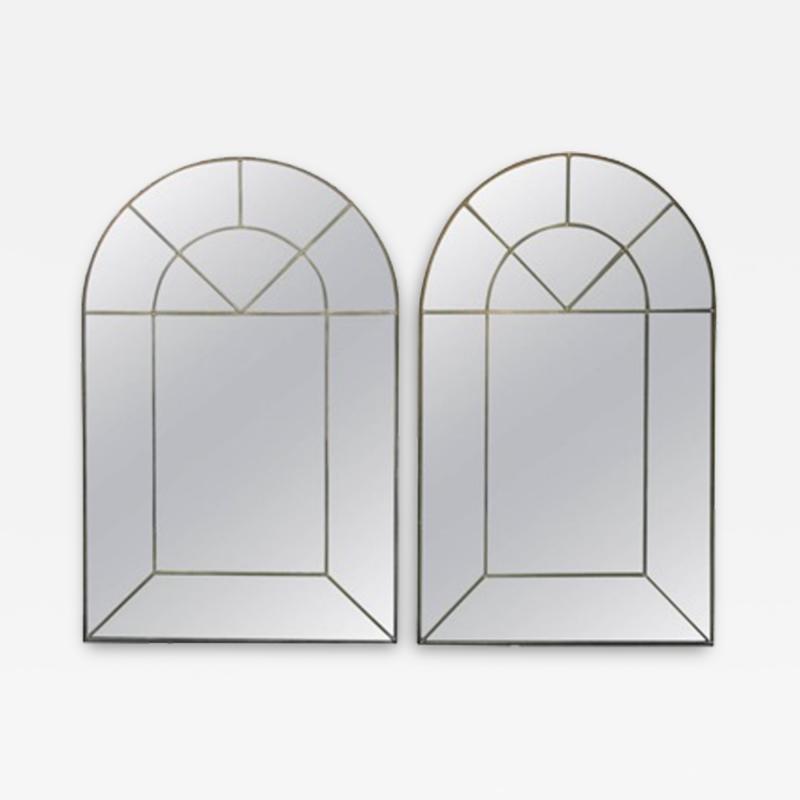 Carol Canner Carvers Guild PAIR OF MODERNIST COLONIAL ARCH MIRRORS BY CAROL CANNER FOR CARVERS GUILD